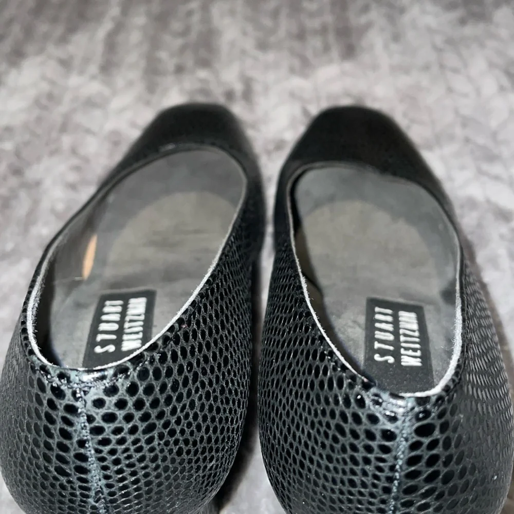 Stuart Weitzman Elegant Black Leather‎ Women's Block/Chunky Heels. Size 6.